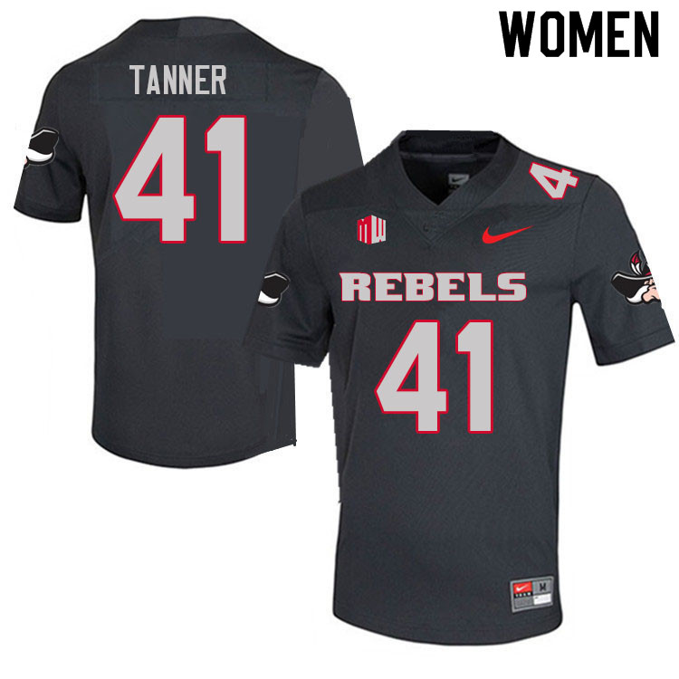 Women #41 Rashod Tanner UNLV Rebels College Football Jerseys Sale-Charcoal